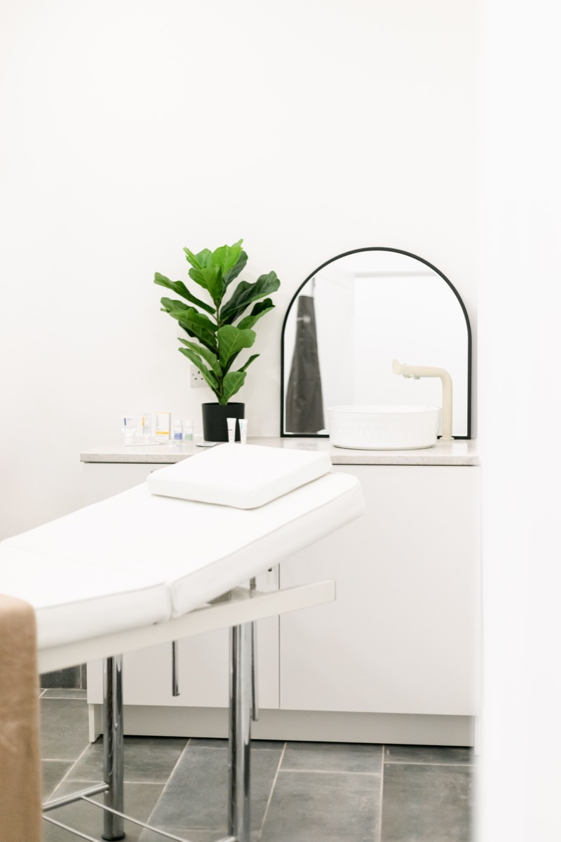 A calm, bright treatment room